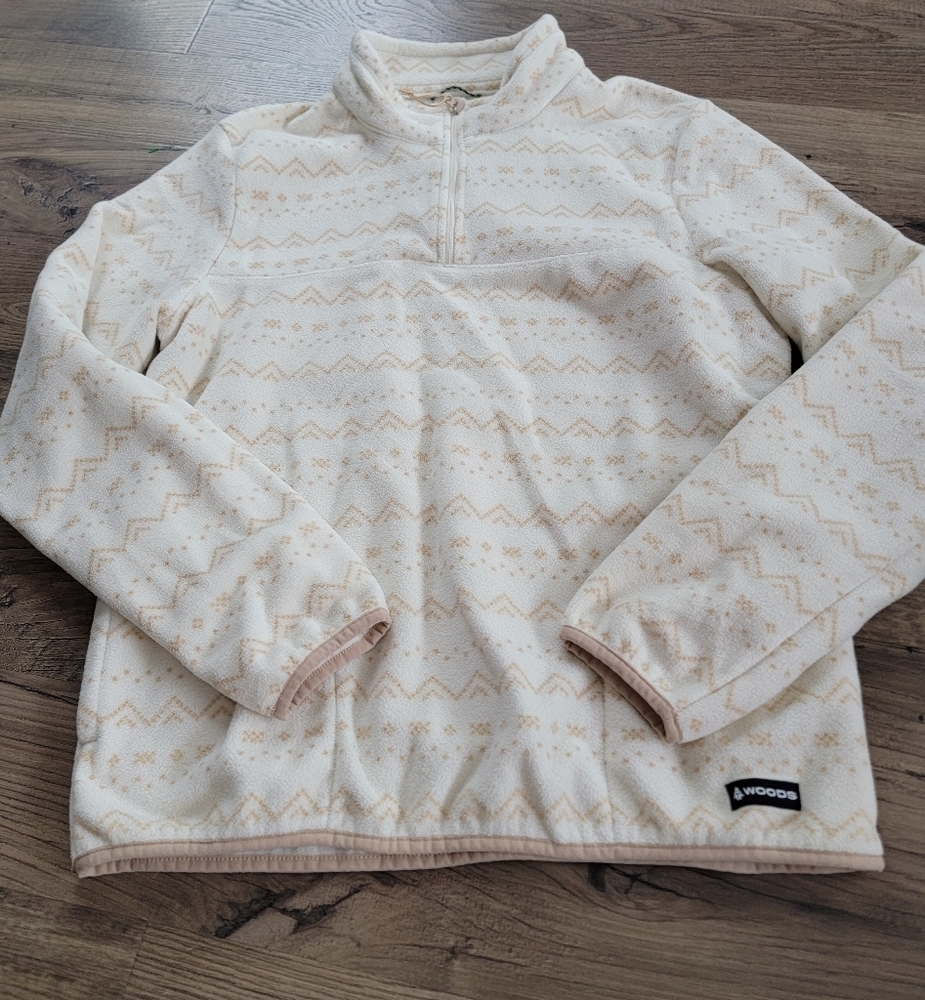 Woods Blakiston 1/4 fleece sweater size large - Picture 2 of 7